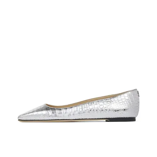 Jimmy Choo MireleMirele Flat Women's Casual shoes deportivos Low Heel Women's Silver