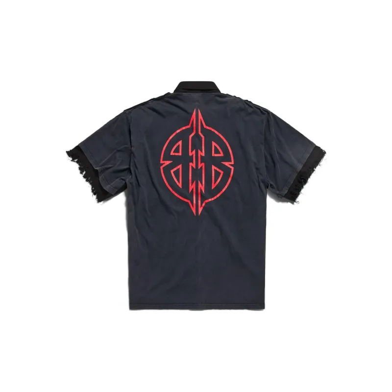 Balenciaga Graphic print Frayed Shirt-1