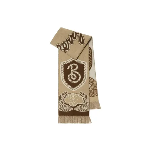 Burberry Cashmere Knit Scarves Unisex Brown