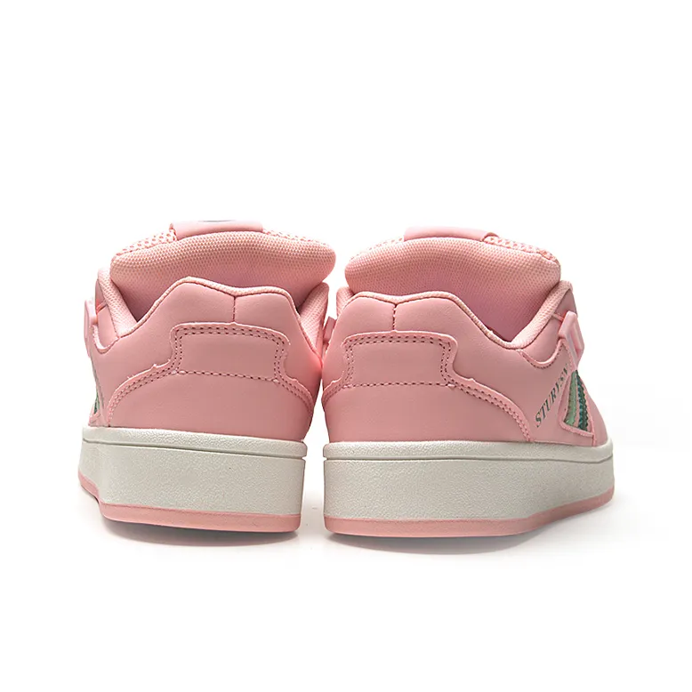 STUR YSN Wear resistant And Lightweight Low Top Skateboard Shoes Unisex Pink Green-5