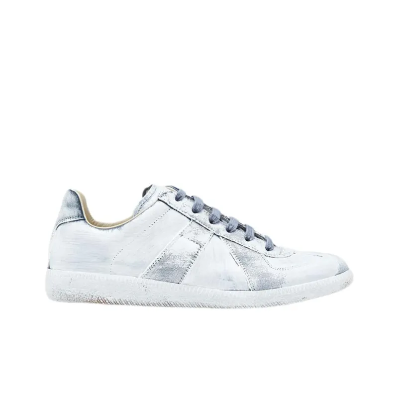 Maison Margiela Paint Effect Lace Up Sneakers Women's-1