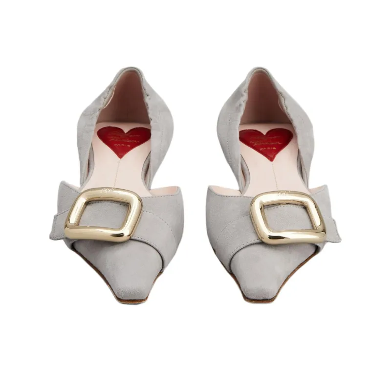 Roger Vivier Viv' Canard D'Orsay Casual Single Shoes Women's Gray-3