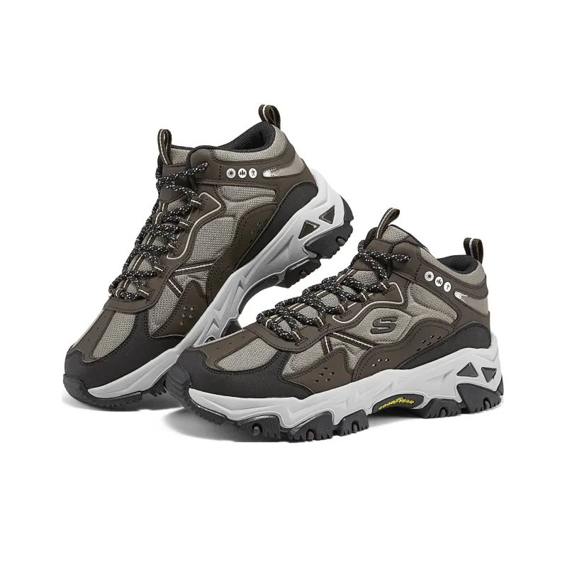 Skechers OUTDOOR MENS Anti Slip Wear Resistant Mid Top Casual Shoes Men's Brown Black-2