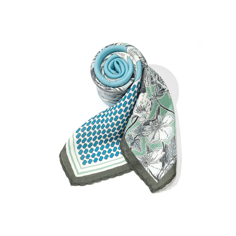 Shanghai Story 100% Mulberry Silk Silk Scarves Women's Spring Mountain In Sight Gift Box Set-12