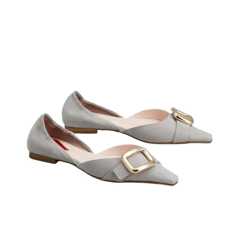 Roger Vivier Viv' Canard D'Orsay Casual Single Shoes Women's Gray-2