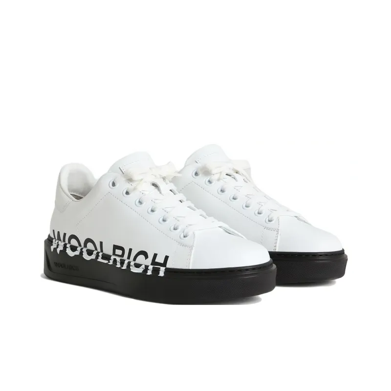 WOOLRICH Stylish Skateboarding Shoes Women's Black White-2