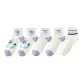 2 White Purple Pattern+2 White Purple Letter+1 White Three Stripes