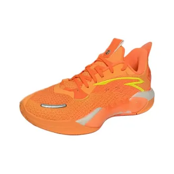 Anta Shock Wave 5 Irving Anti Slip And Wear Resistant Rebound Low Top Basketball Shoes Men's Orange Yellow