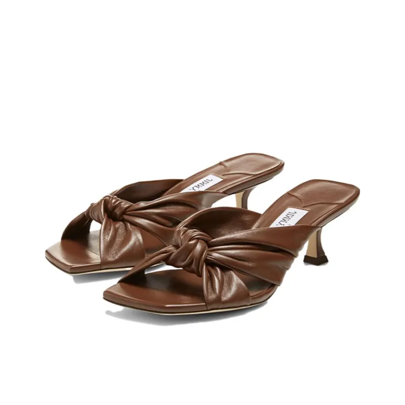 Jimmy Choo Avenue Slide Slippers Women's Bronze-2