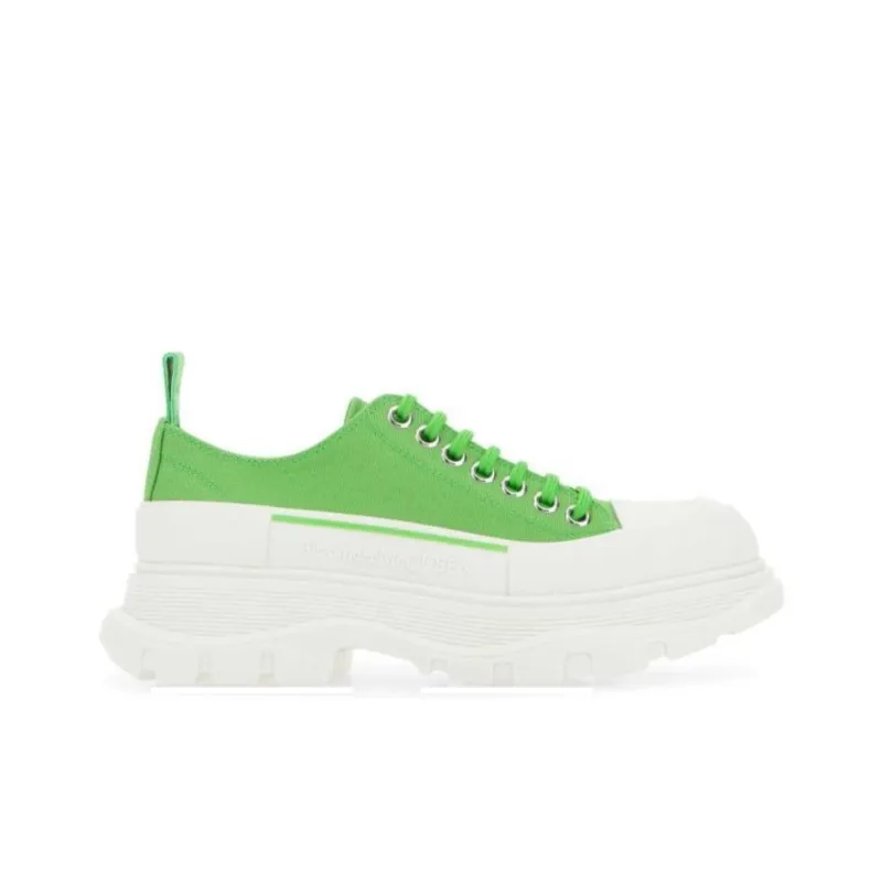 Alexander McQueen Tread Slick Low Lace Up Acid Green Women's-1