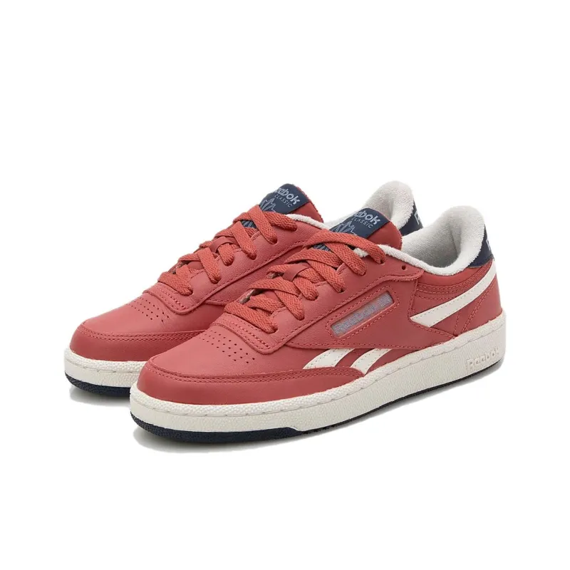 Reebok Club C Anti Slip Wear Resistant Low Top Skateboard Shoes Unisex Vintage Red-2