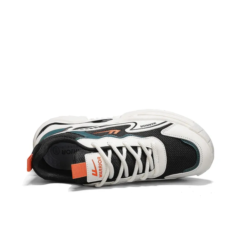 WARRIOR Chunky Sneakers Men Low Top Beige Blue/Beige Black Deep Blue/Black Gray-11