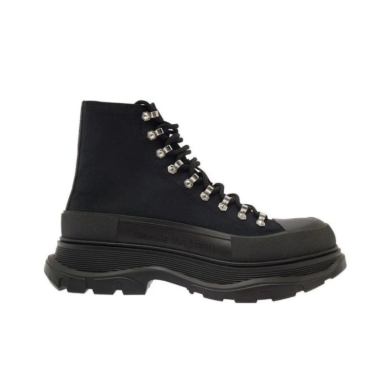 Alexander McQueen Trade Slick Black Lace up Boots 'Black'-1