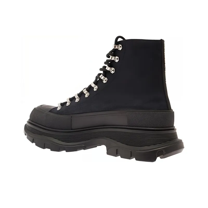 Alexander McQueen Trade Slick Black Lace up Boots 'Black'-3