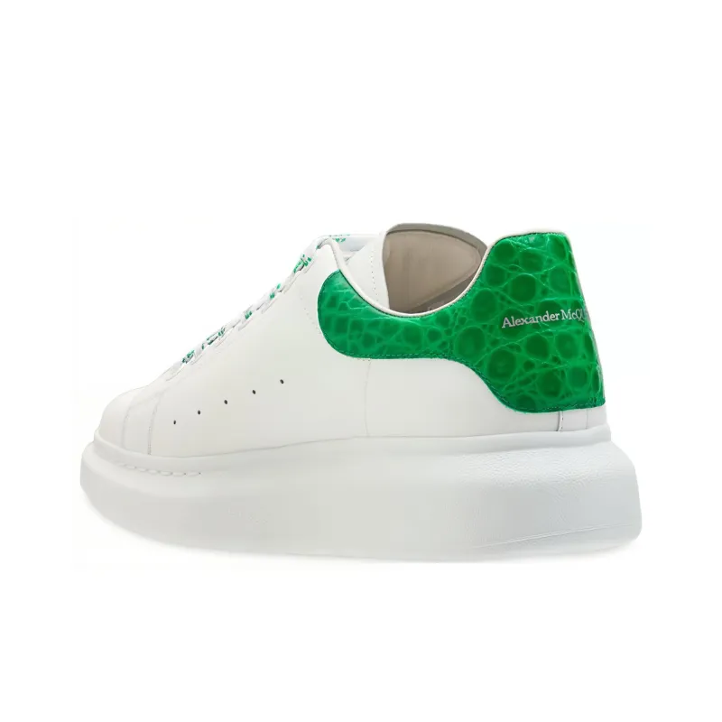 Alexander McQueen Oversized Sneaker 'White Green Crocodile'-3