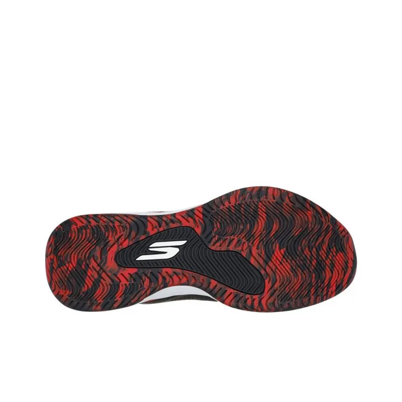 Skechers SKX Anti Slip Wear Resistant Mid Top Basketball Shoes Men's Black Red-4