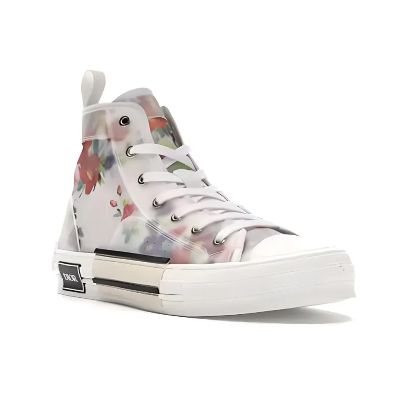 DIOR B23 High Top Flowers Oblique-2