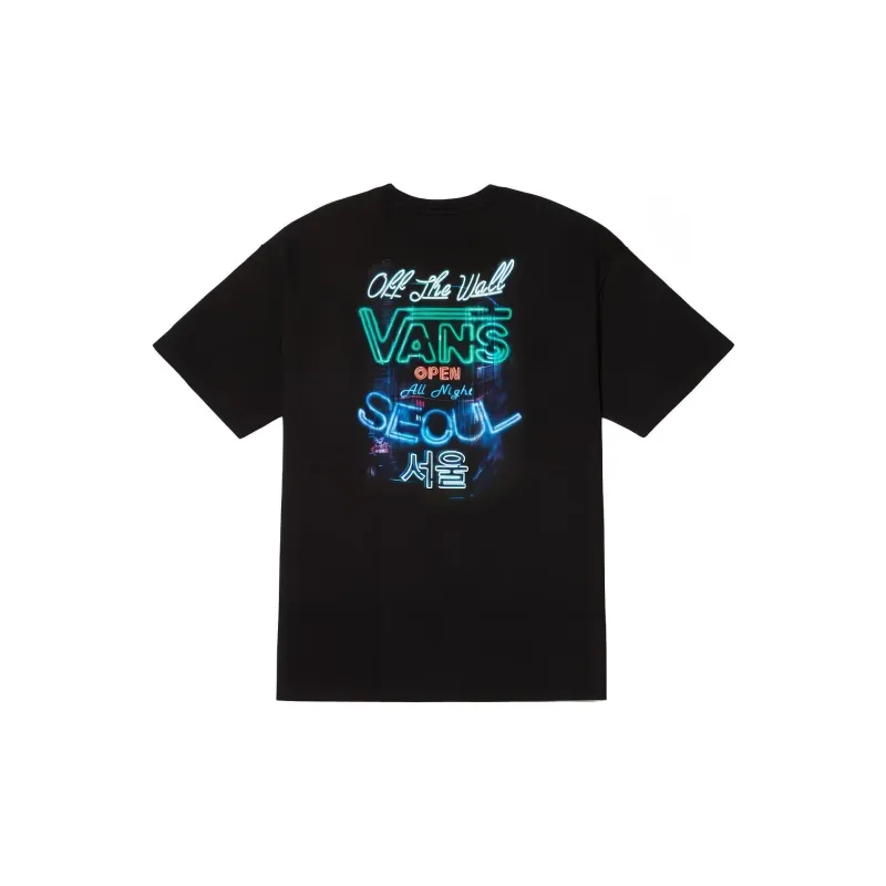 Vans Night In Seoul T Shirt Men's Black-1