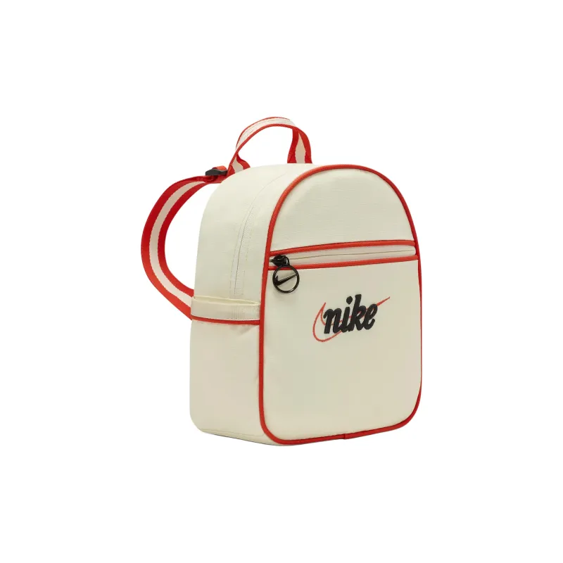 Nike Polyester Backpack Mini Unisex Coconut Milk With Leather Cantaloupe Red & Black-1