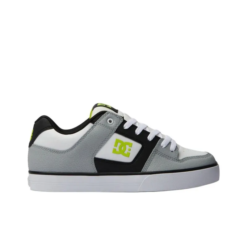 DC Shoes Low Top Skateboard Shoes Men's Gray White-1