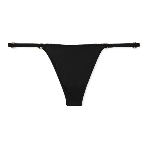 Victoria's Secret Very Sexy V-Hardware Adjustable V-String Panty / Black Underpants Women's 1 Pack Black