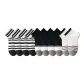 4 Black Stripes+4 Black+2 White