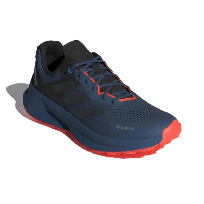 Adidas Terrex Soulstride Flow Anti-Slip Wear-Resistant Low-Top Trail Running Running Shoes Men's Blue-2