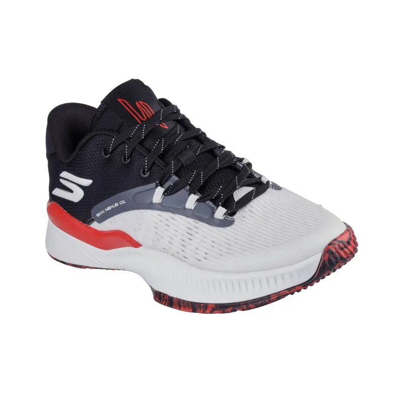 Skechers SKX Slip Resistant And Abrasion Resistant Support Low Top Basketball Shoes Men's Black White-2