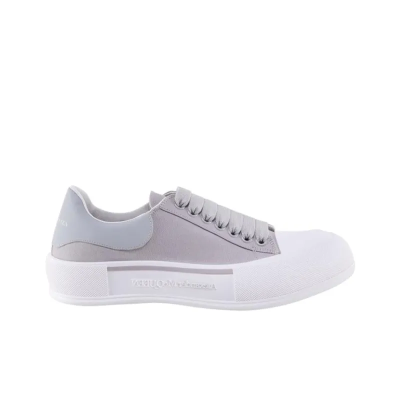 Alexander McQueen Deck Skate Plimsoll Lace Up 'Lilac Grey'-1