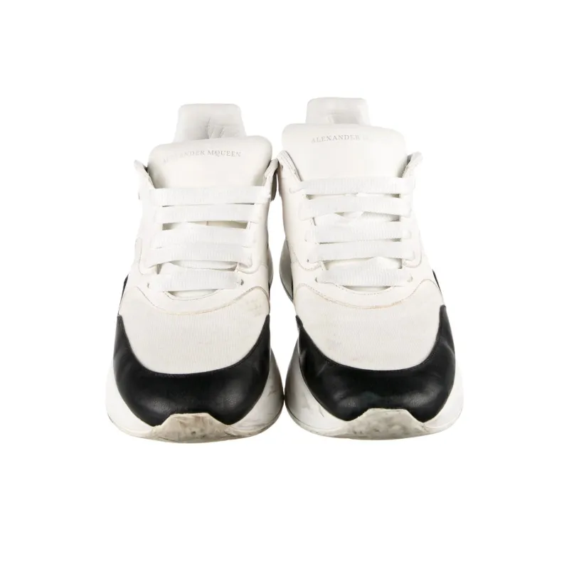 Alexander McQueen Oversized Sneakers 'White Black'-3