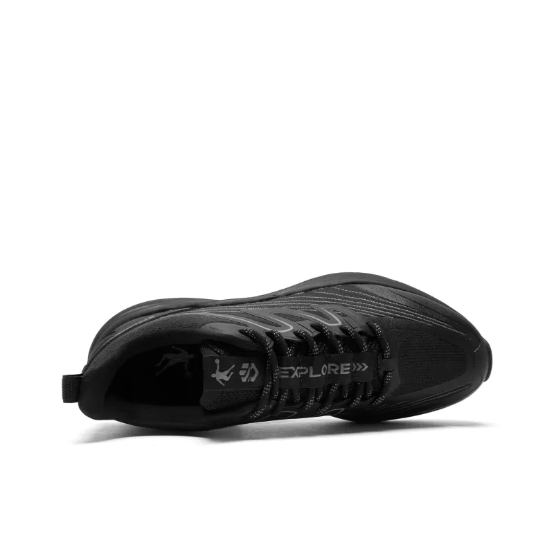 QIAODAN Running Shoes Men Low Top Black/Coal Gray-3