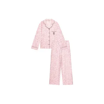Victoria's Secret Pajama Set Women's Pink Leopard Print