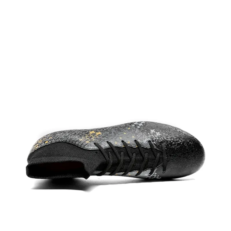 VAKY AG Rubber Short Studs TF Rubber Broken Studs Cushioned Slip-Resistant Abrasion-Resistant Soccer Shoes Unisex Black-2