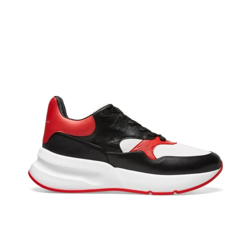 Alexander McQueen Oversized Running Sneakers 'Black White Red'-1