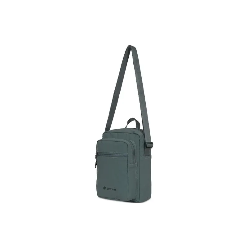 Snow Peak Nylon Shoulder Bag Crossbody Bag Medium Size Unisex Vintage Green-1