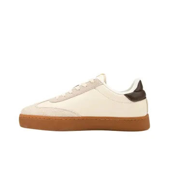 CALVIN KLEIN Low Top Skateboard Shoes Men's Milk White/Cocoa Brown