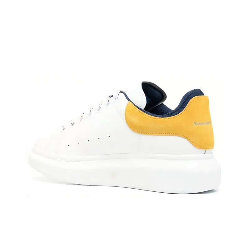 Alexander McQueen Oversized Sneaker 'White Pop Yellow Navy'-3