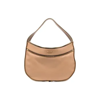 MOSCHINO Calfskin Handbag, Shoulder Bag Women's Camel Brown