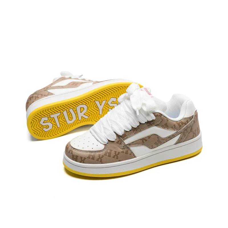 OAOQ Wear-resistant And Lightweight Low-Top Casual Shoes Unisex Light Moon-24