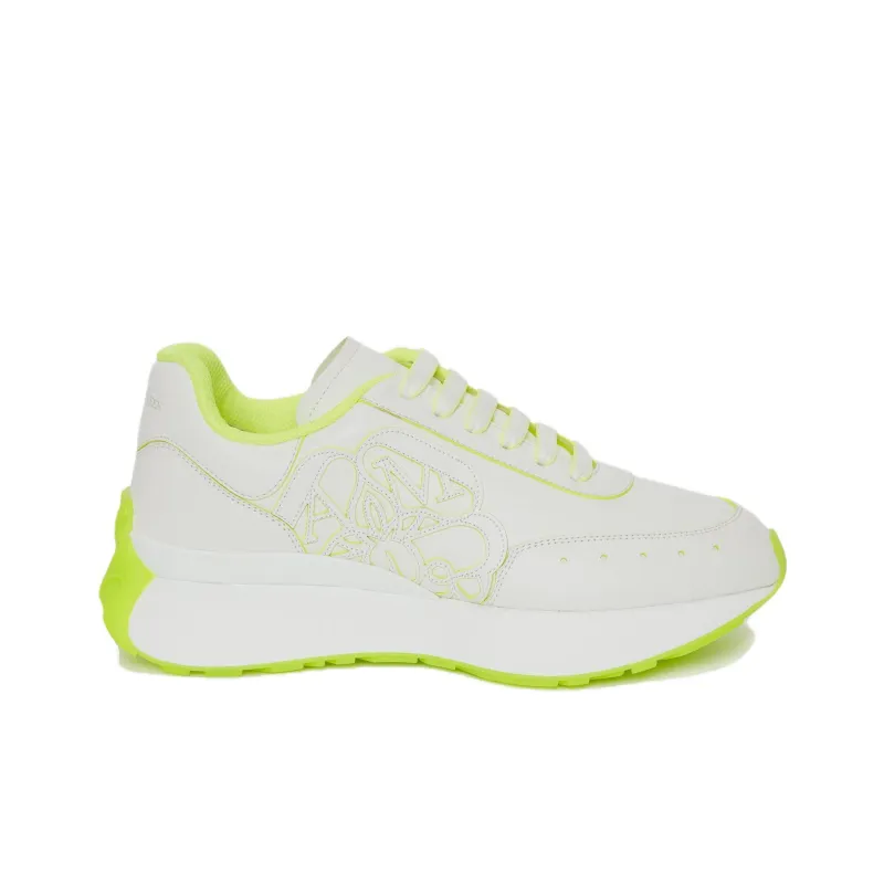 Alexander McQueen Sprint Runner 'White Acid Yellow' Women's-1