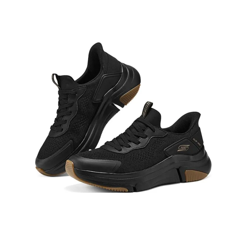 Skechers Bob's Anti Slip Wear Resistant Low Top Casual Shoes Men's Black-1