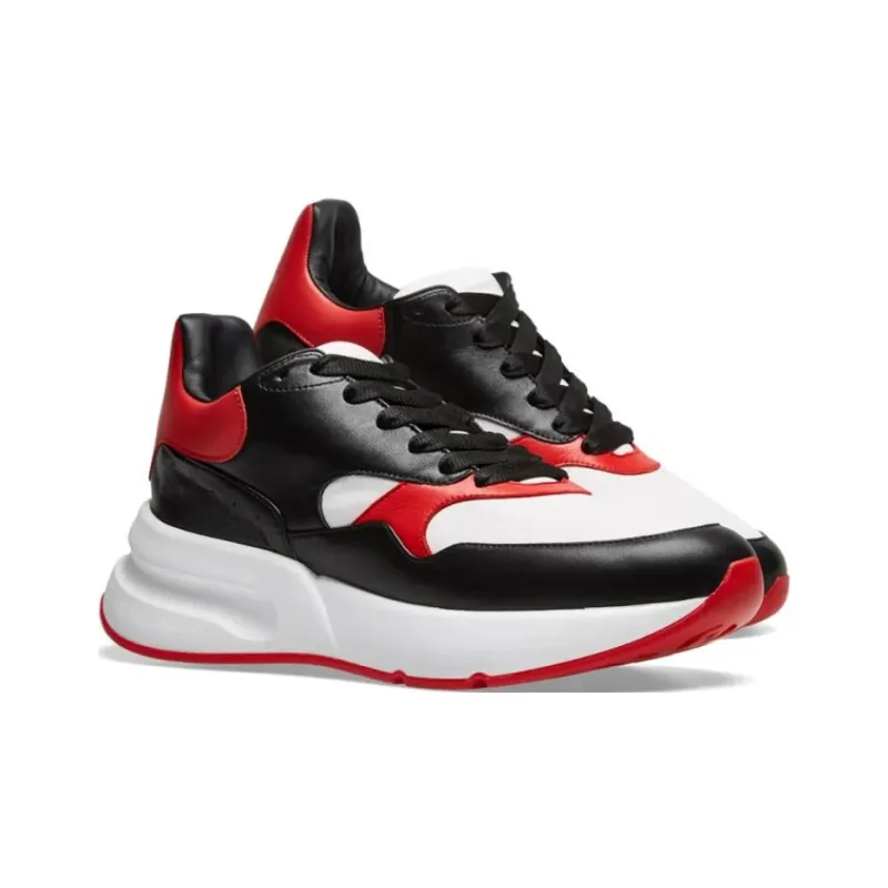 Alexander McQueen Oversized Running Sneakers 'Black White Red'-3