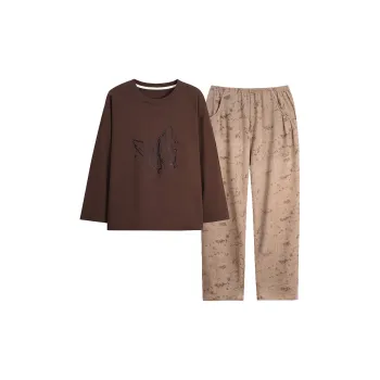 MIIOW Trend Party Series Pajama Set Women's Brown