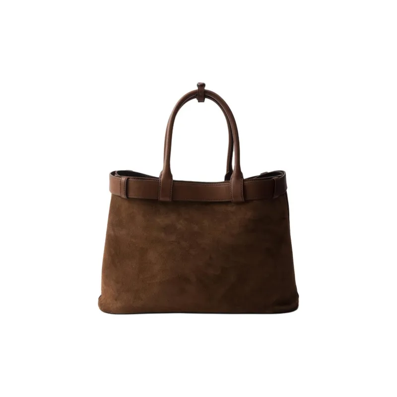 PRADA Leather Tote Bag, Shopping Bag, Handbag Large Size Women's Cocoa Brown-2