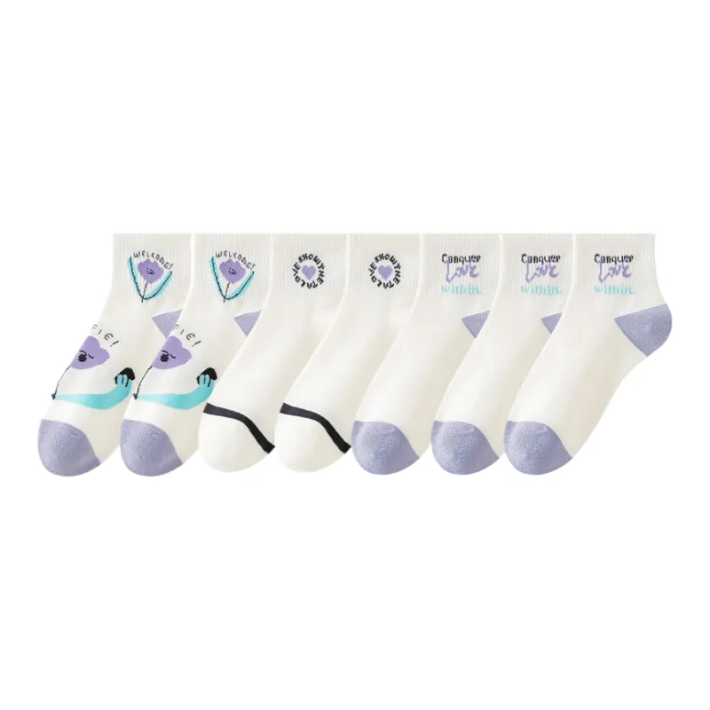 Lan Miao Mid Calf Socks Women's 7 Pack-6