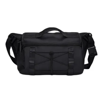 Rains Polyester Messenger Bag Handbag Regular Unisex Black