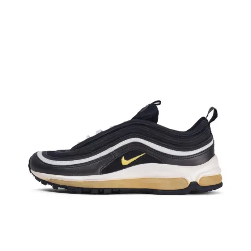 Nike Air Max 97 Casual Shoes Men Low-Top Black/White Gold