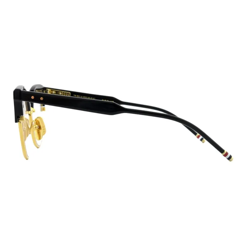 THOM BROWNE· Acetate Metal Browline Eyeglass Frames Unisex Black-2