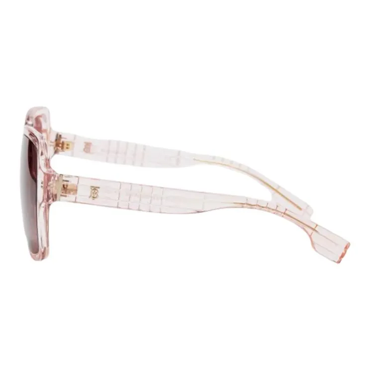 Burberry Plate Frame Irregular Shape Sunglasses Women's Pink-2