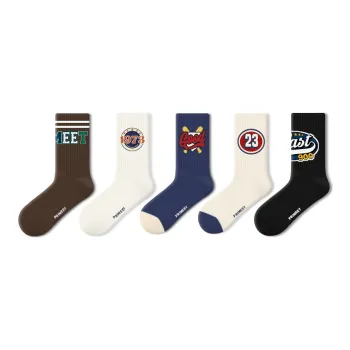 Primeet Mid-Calf Socks Fall Unisex 5 Pack